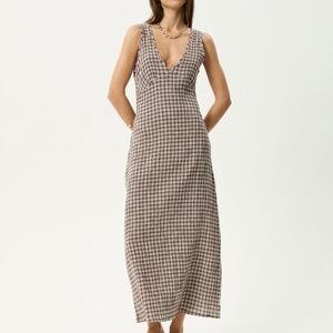Afends Base Seersucker Maxi Dress